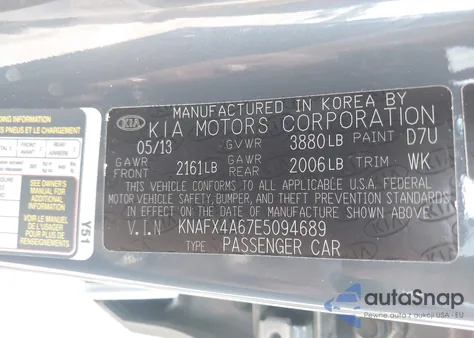 2014 Kia Forte Lx из США, поврежденный, VIN KNAFX4A67E5094689